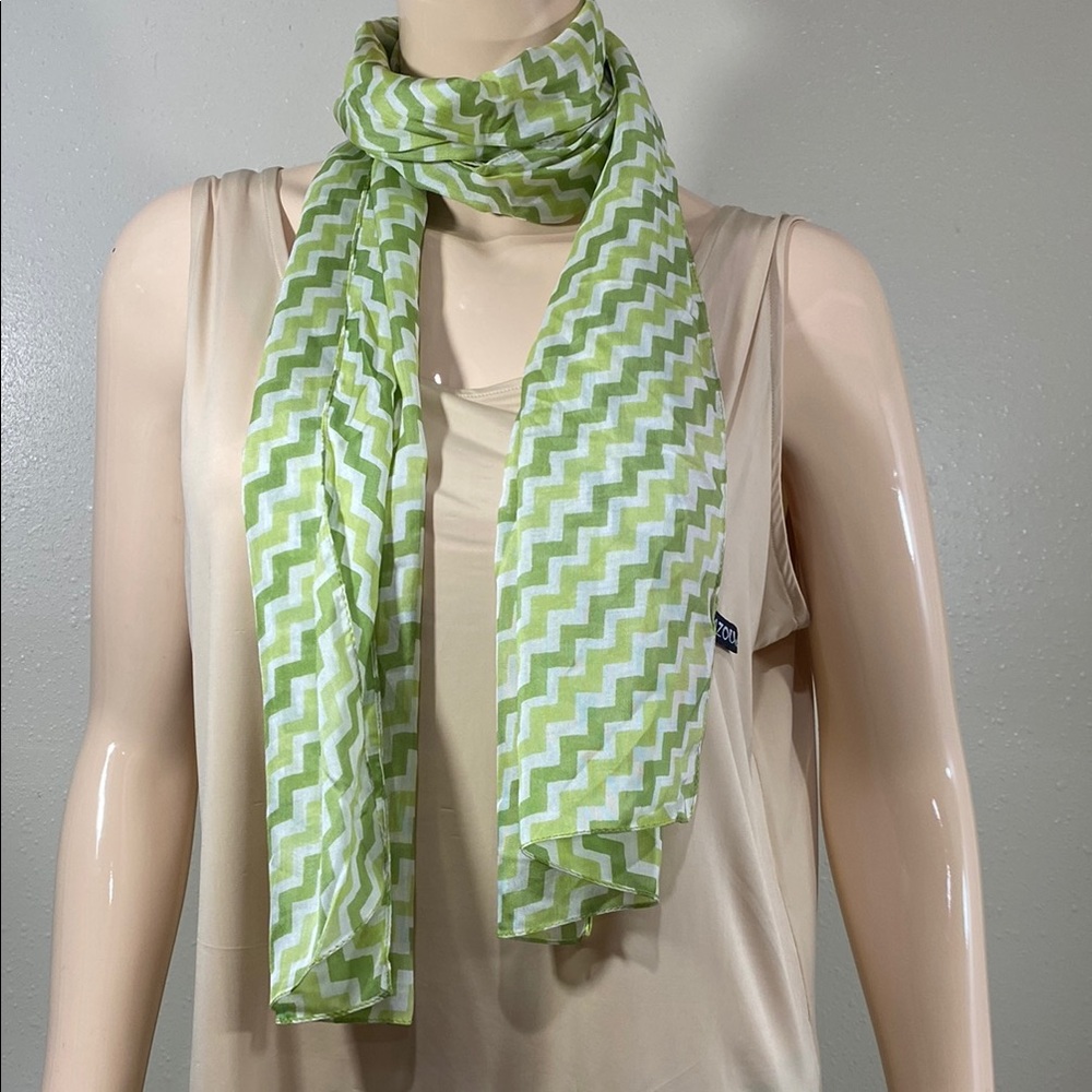 Green Chevron Scarf